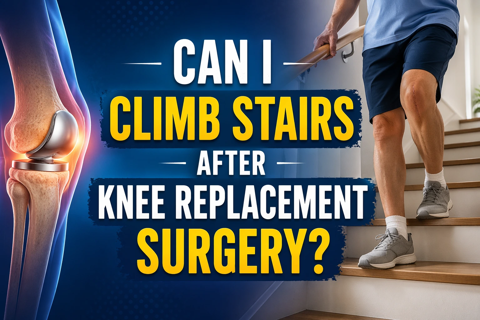 Can I climb stairs after knee replacement surgery