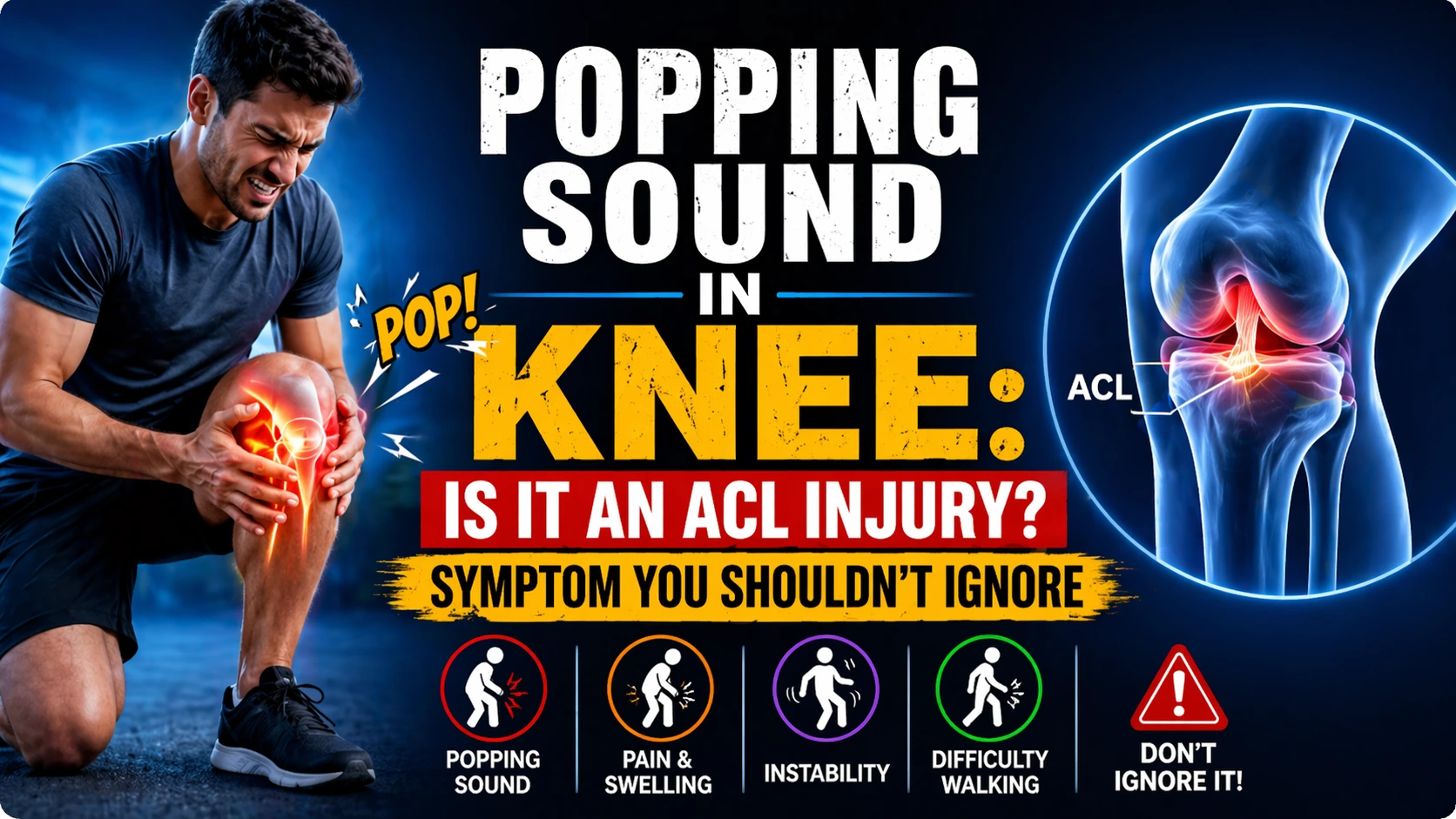 popping sound in knee acl injury